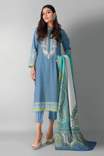B2103001 Blue Khaadi Festive Collection 2021